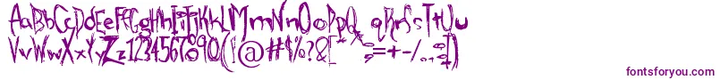 AlienStrawberry-fontti – violetit fontit valkoisella taustalla