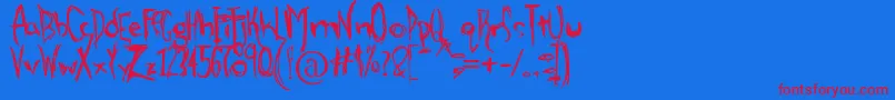 Шрифт AlienStrawberry – красные шрифты на синем фоне