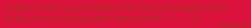 Lisätietoja RxOnefive-fontista RxOnefive-fontti – ruskeat fontit punaisella taustalla
