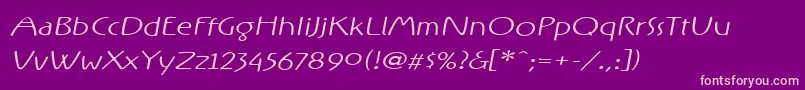 RxOnefive Font – Pink Fonts on Purple Background