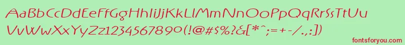 RxOnefive Font – Red Fonts on Green Background
