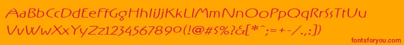 RxOnefive Font – Red Fonts on Orange Background