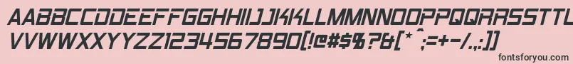 RpmItalic Font – Black Fonts on Pink Background