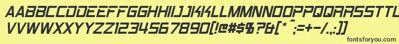 RpmItalic Font – Black Fonts on Yellow Background