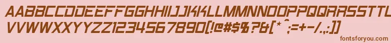 RpmItalic Font – Brown Fonts on Pink Background