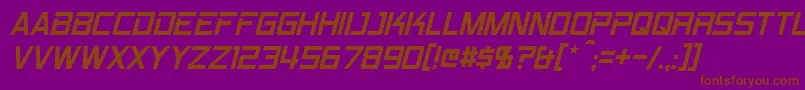 RpmItalic Font – Brown Fonts on Purple Background