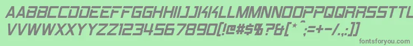 RpmItalic Font – Gray Fonts on Green Background