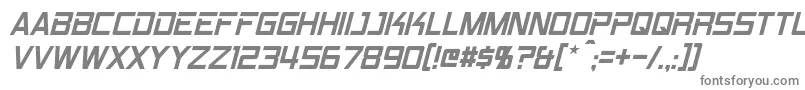 フォントRpmItalic – 白い背景に灰色の文字