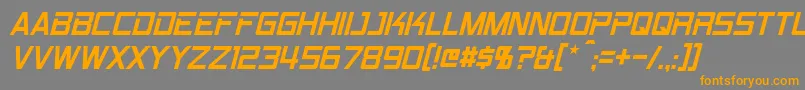 RpmItalic Font – Orange Fonts on Gray Background