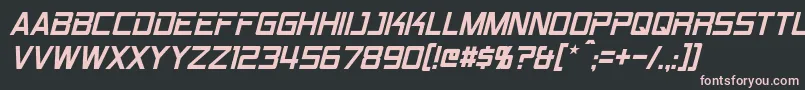 RpmItalic Font – Pink Fonts on Black Background