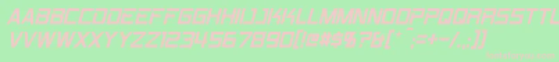 RpmItalic Font – Pink Fonts on Green Background