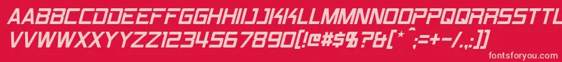 RpmItalic Font – Pink Fonts on Red Background