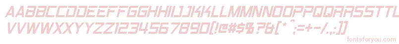 RpmItalic Font – Pink Fonts on White Background