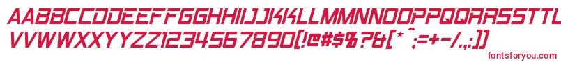 RpmItalic Font – Red Fonts on White Background