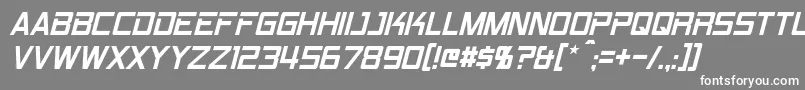 フォントRpmItalic – 灰色の背景に白い文字