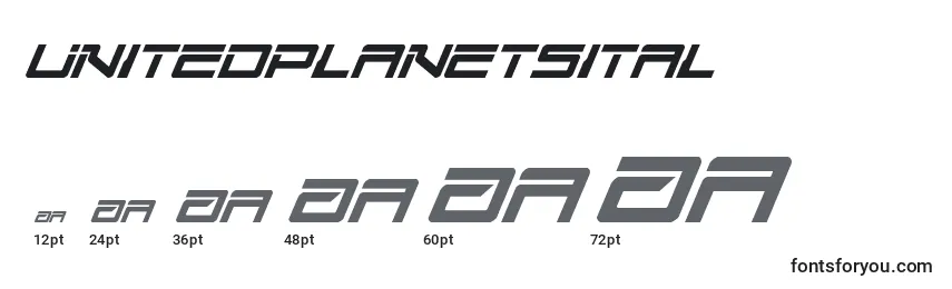 Unitedplanetsital Font Sizes