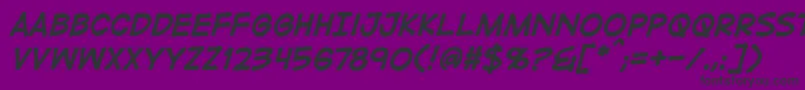 DigitalstripbbBoldital Font – Black Fonts on Purple Background