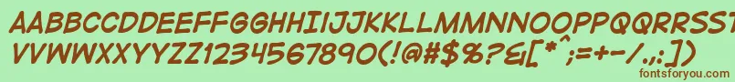 DigitalstripbbBoldital Font – Brown Fonts on Green Background