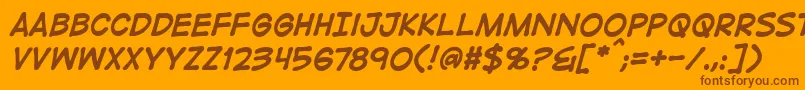 DigitalstripbbBoldital Font – Brown Fonts on Orange Background