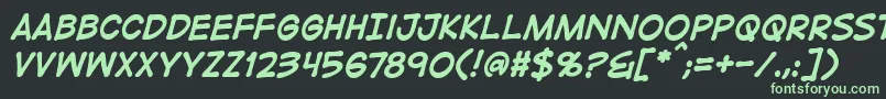 DigitalstripbbBoldital Font – Green Fonts on Black Background