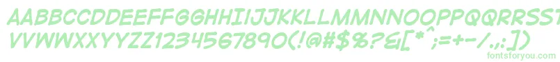 DigitalstripbbBoldital Font – Green Fonts on White Background