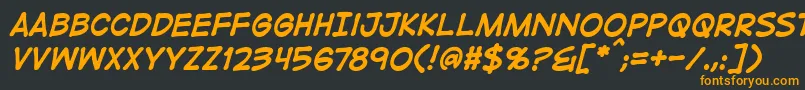 DigitalstripbbBoldital Font – Orange Fonts on Black Background