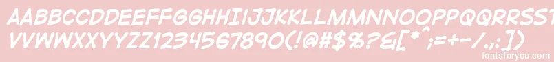 DigitalstripbbBoldital Font – White Fonts on Pink Background