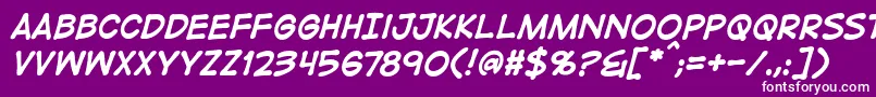 DigitalstripbbBoldital Font – White Fonts on Purple Background