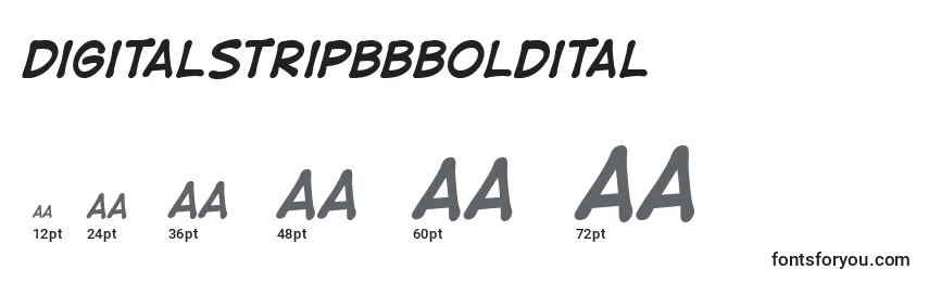 DigitalstripbbBoldital Font Sizes