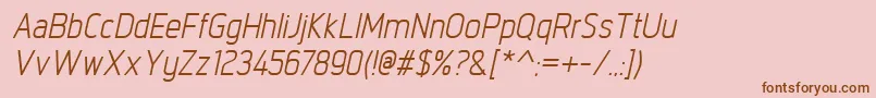 IntropolItalic Font – Brown Fonts on Pink Background
