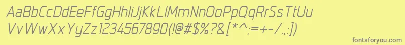 IntropolItalic Font – Gray Fonts on Yellow Background