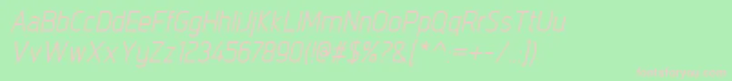 IntropolItalic Font – Pink Fonts on Green Background