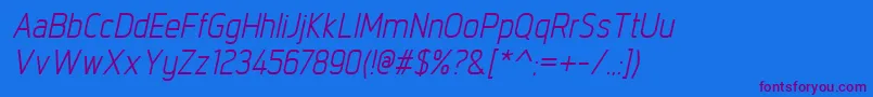 IntropolItalic Font – Purple Fonts on Blue Background