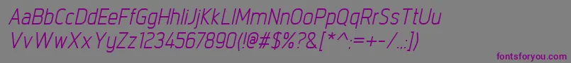 IntropolItalic Font – Purple Fonts on Gray Background