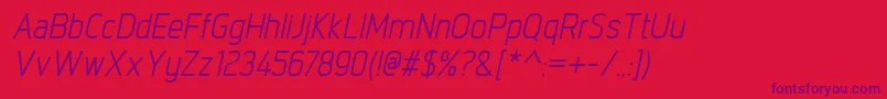 IntropolItalic Font – Purple Fonts on Red Background