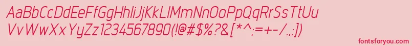 IntropolItalic Font – Red Fonts on Pink Background