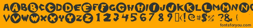 DogsOnMars Font – Black Fonts on Orange Background