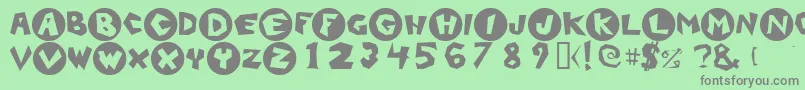 DogsOnMars Font – Gray Fonts on Green Background