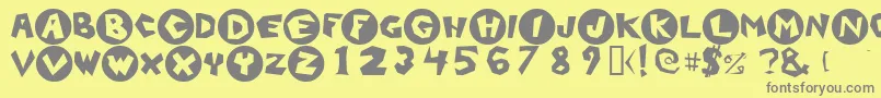 DogsOnMars Font – Gray Fonts on Yellow Background