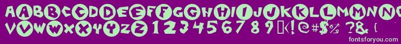 DogsOnMars Font – Green Fonts on Purple Background