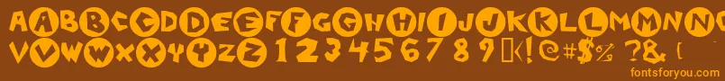 DogsOnMars Font – Orange Fonts on Brown Background