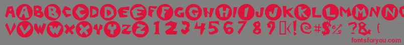 DogsOnMars Font – Red Fonts on Gray Background