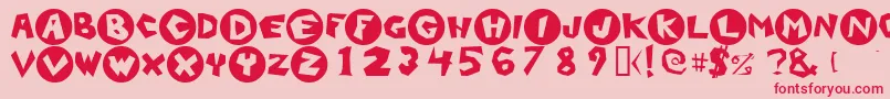 DogsOnMars Font – Red Fonts on Pink Background