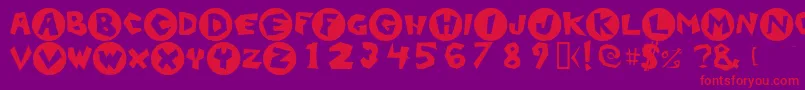 DogsOnMars Font – Red Fonts on Purple Background