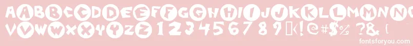 DogsOnMars Font – White Fonts on Pink Background