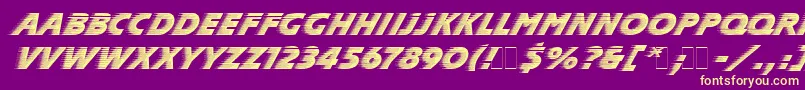 SlipstreamLetPlain Font – Yellow Fonts on Purple Background