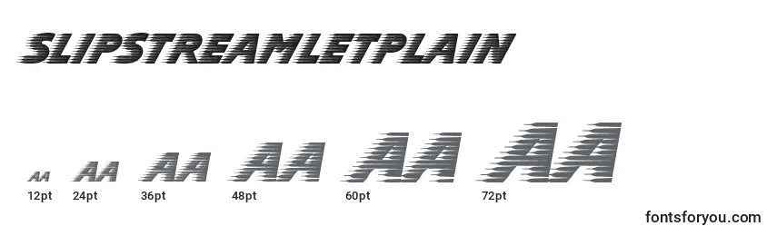 SlipstreamLetPlain Font Sizes