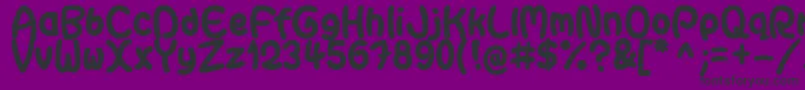 Police GaiteraBallDemoFfp – polices noires sur fond violet