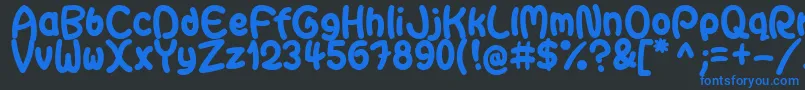 GaiteraBallDemoFfp Font – Blue Fonts on Black Background