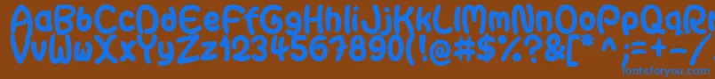GaiteraBallDemoFfp Font – Blue Fonts on Brown Background